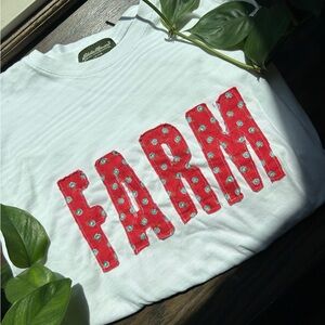 Floral Quilt Lettering Farm Long Sleeve Tee